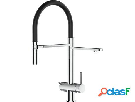 Grifo de Cocina VIZIO 3 Vias Tubo Giratoria 360° Acero