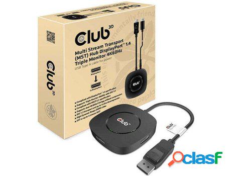 Hub CLUB 3D MST CSV-7300 (3 Puertos - DisplayPort - 60 Hz -