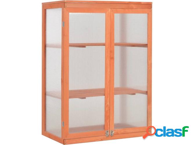 Invernadero VIDAXL (Madera - 75 x 47 x 109 cm - Castaño)