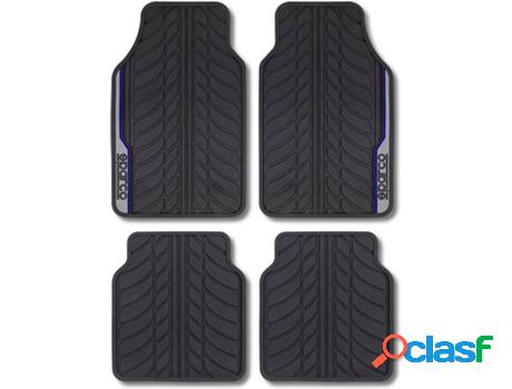 Juego de 4 Alfombras SPARCO CORSA (Negro, Azul y Gris -