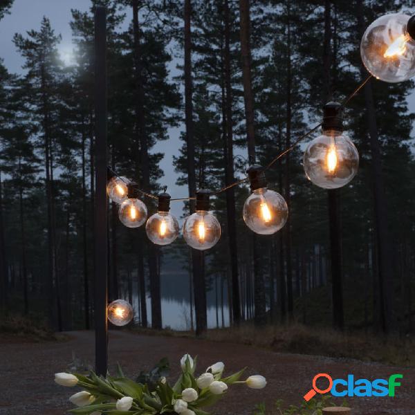 KONSTSMIDE Luces de fiesta con 10 lámparas Globes extra