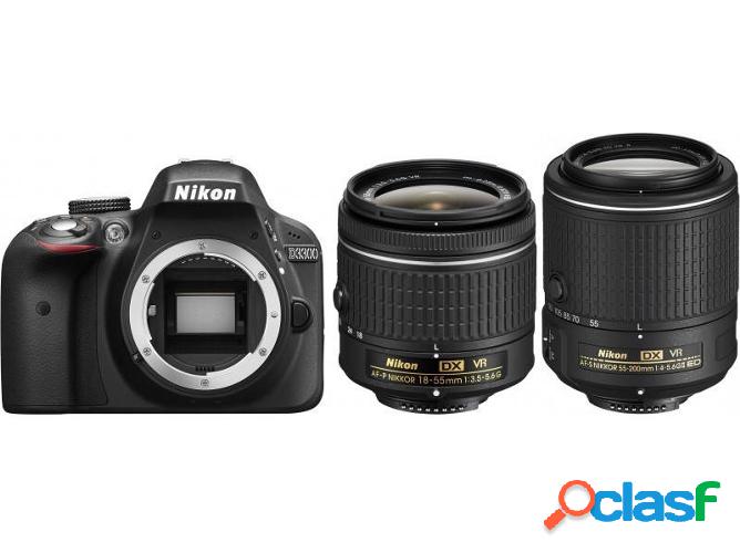 Kit Cámara Réflex NIKON D3300 + AF-P DX 18-55 VR + AF-S DX