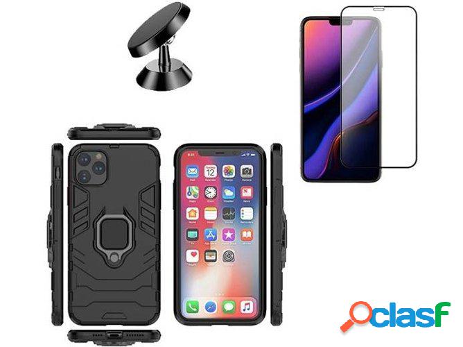 Kit Funda, Protector de Cristal 5D Full Cover y Soporte