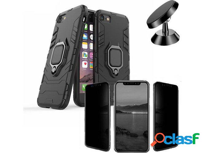Kit Funda, Protector de Cristal Templado 5D Anti-Spy y