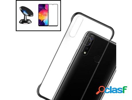 Kit Funda, Soporte y Protector de Cristal Templado Huawei P