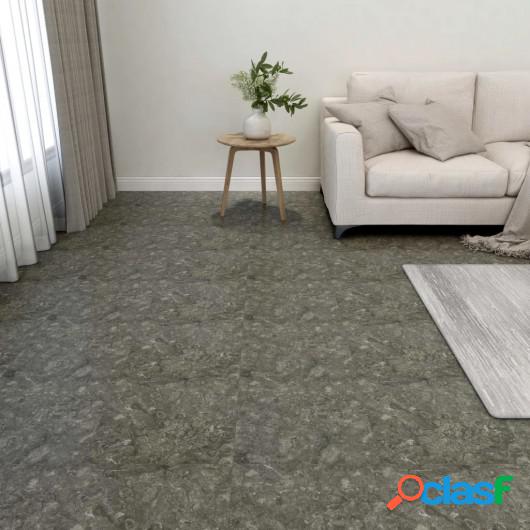 Lamas para suelo autoadhesivas 55 piezas PVC 5,11 m² gris