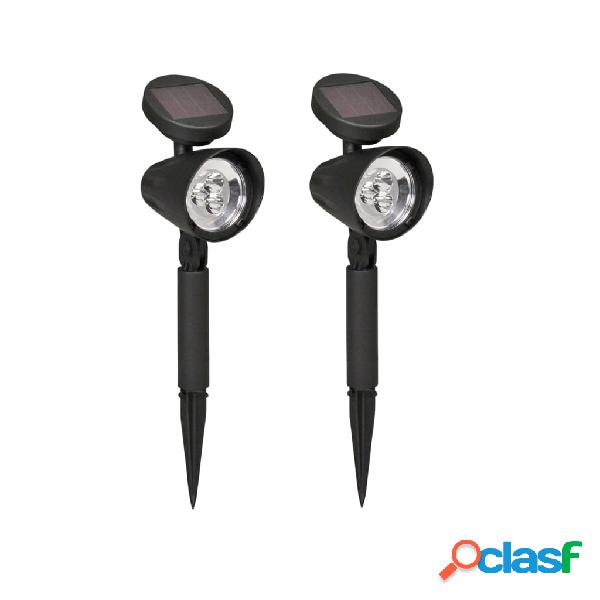 Luxform Focos LED solares Lazise 2 uds. negro 44239