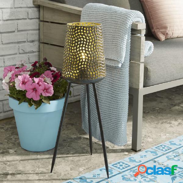 Luxform Lámpara LED de jardín Beehive con trípode bronce