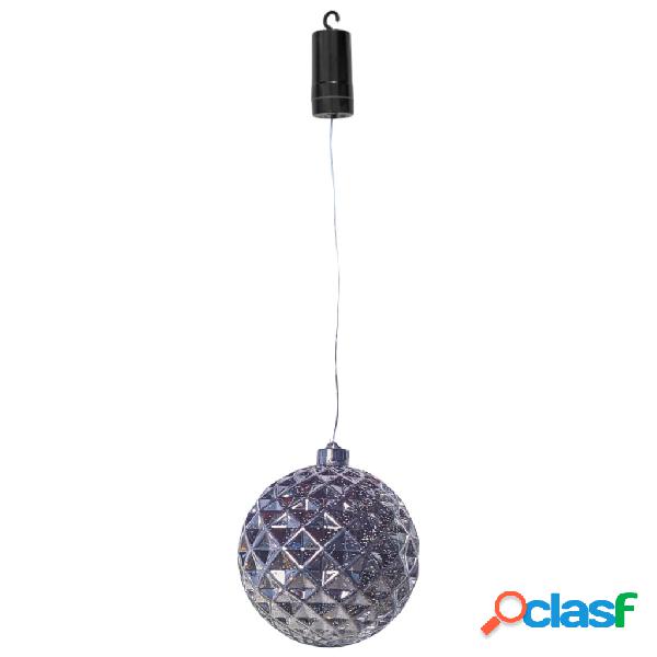 Luxform Lámpara colgante LED a pilas Ball Diamonds plateada