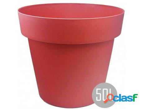 Macetero HOGAR Y MÁS Int Et Grande Rojo Hidroriego Y Rueda