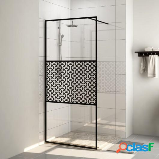Mampara ducha accesible vidrio ESG transparente negro