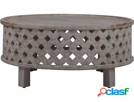 Mesa de Centro WOMO-DESIGN Rojo Madera Gris (100 x 45 cm)