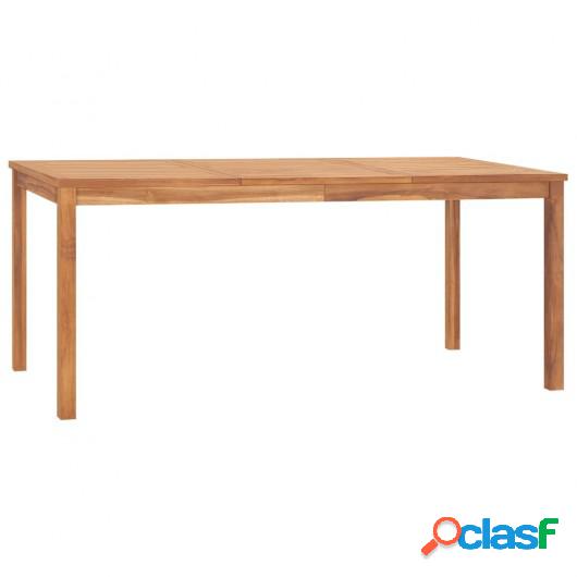 Mesa de comedor para jardín madera maciza de teca 180x90x77
