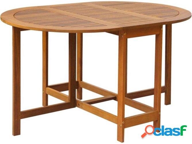 Mesa de jardín VIDAXL madera de acacia maciza (130x90x72