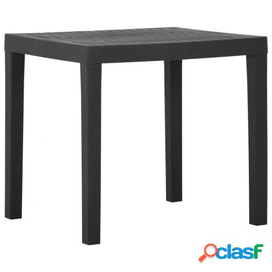 Mesa de jardín de plástico gris 79x65x72 cm