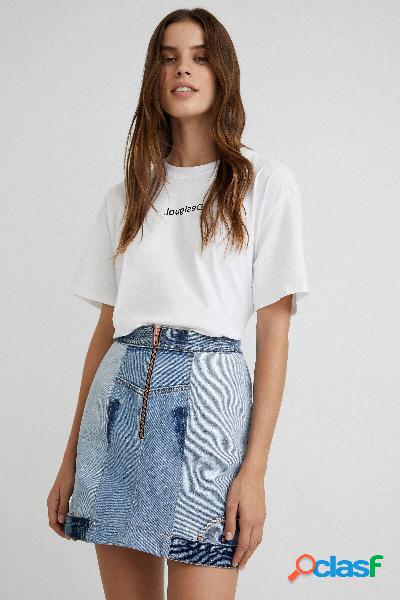 Mini falda denim upcycling