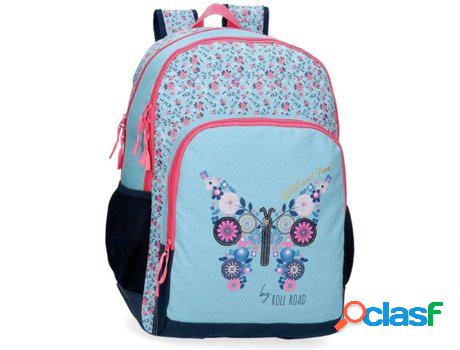 Mochila ROLL ROAD Wild and Free Azul (33 x 46 x 17 cm)