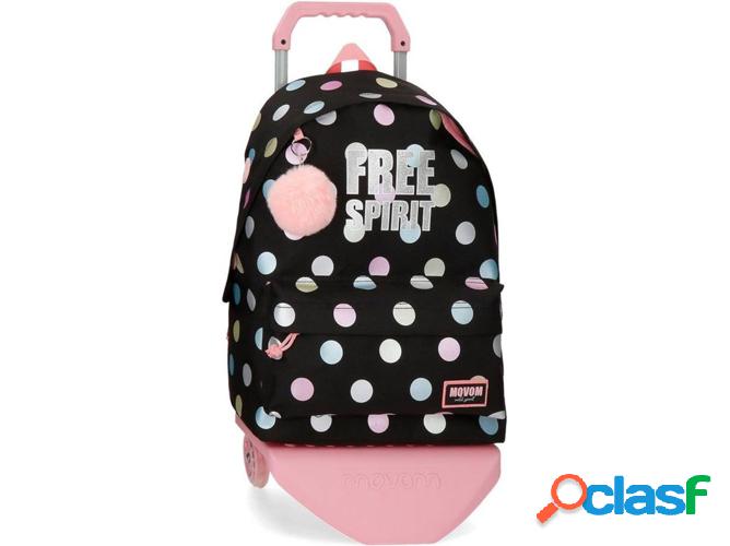 Mochila con Trolley MOVOM Free Dots Negro (31x42x17,5cm)