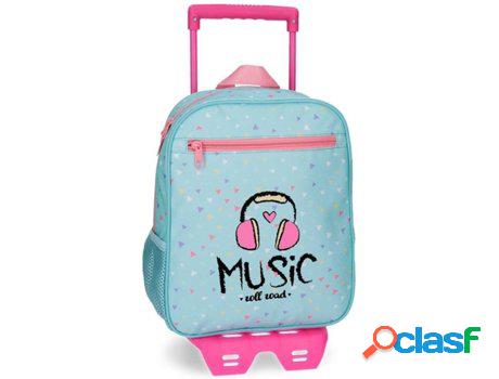 Mochila con Trolley ROLL ROAD Music Azul (23x28x10cm)