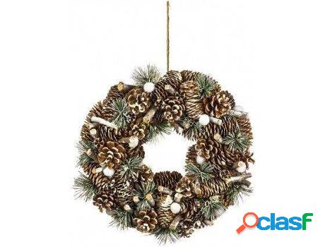 Navidad HOGAR Y MÁS Corona Navideña De Piña Deco (pvc)