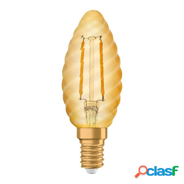Osram Vintage 1906 LED E14 Retorcida Vela con Filamento Oro