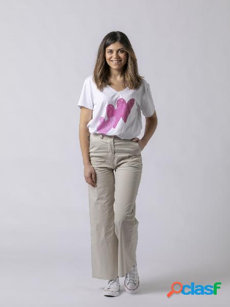 Pantalón culotte algodón 100% Taupe