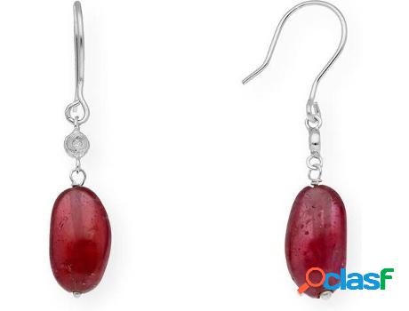 Pendientes JD, JEAN DUPUY con Rubí y Diamante (Oro Blanco -