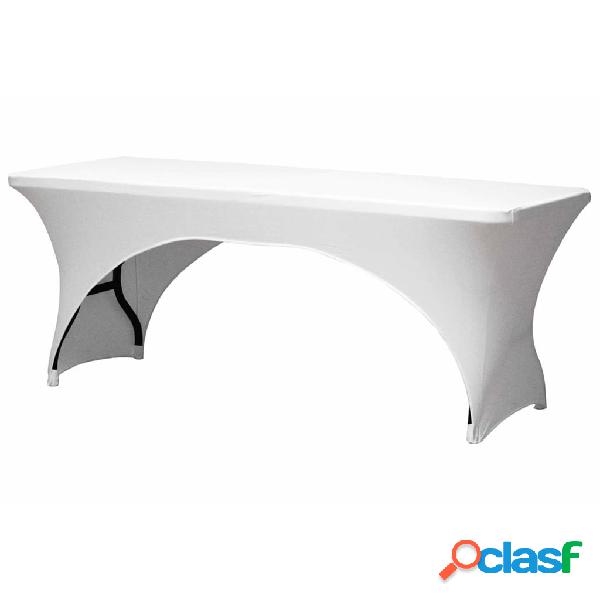 Perel Funda para mesa rectangular arqueada blanca FP400