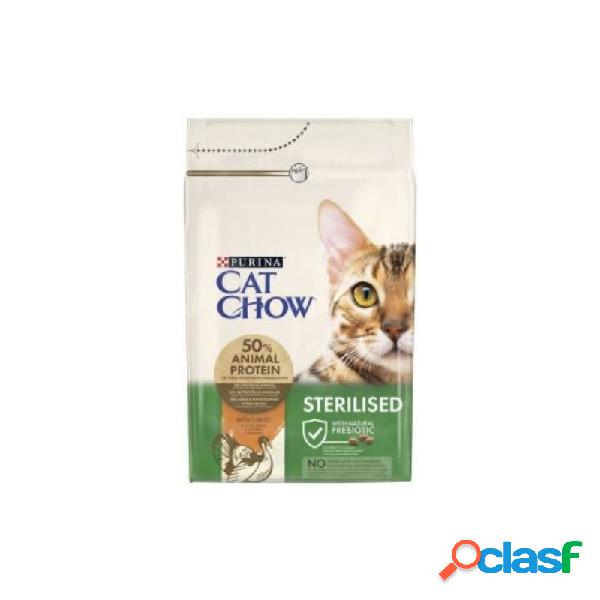 Pienso para gatos esterilizados CAT CHOW PAVO 3 kg