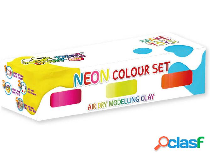 Plastilinas JUMPINGCLAY Pack de 3 colores Neon