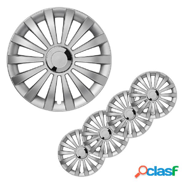 ProPlus Juego de tapacubos 4 unidades Meridian plateado 15"