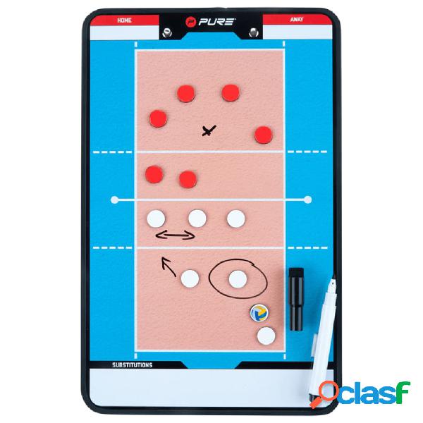 Pure2Improve Pizarra de entrenador voleibol 2 caras 35x22 cm