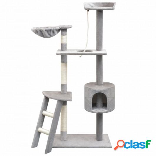 Rascador para gatos con poste rascador de sisal 150 cm gris