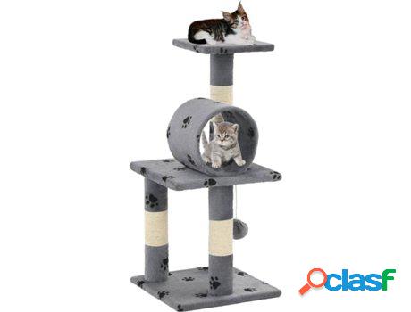 Rascador Árbol para Gatos VIDAXL c/ Postes Sisal Gris (65