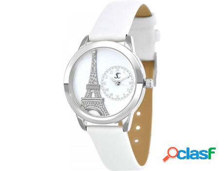 Reloj SC_CRYSTAL Torre Eiffel (bañado a rodio - Blanco)