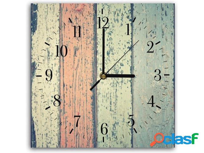 Reloj de Pared LEGENDARTE Madera Coloreada (30x30 cm)