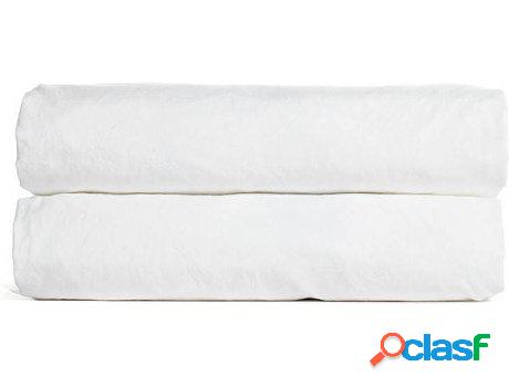 Sábana MISSUNA Algodón Orgánico Percal (Blanco - 90x200