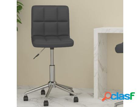 Silla de Oficina VIDAXL Giratoria Gris (Cuero artificial -