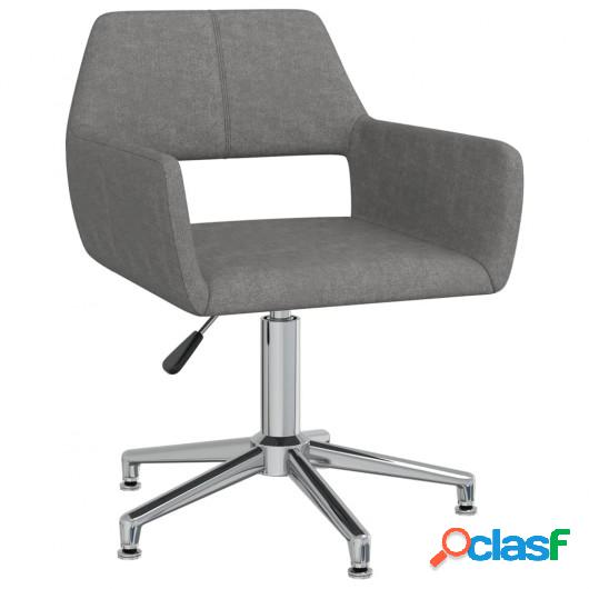 Silla de comedor giratoria tela gris claro
