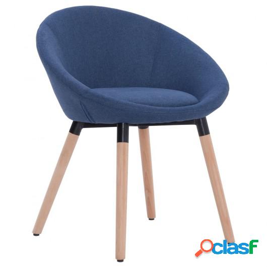 Silla de comedor tela azul