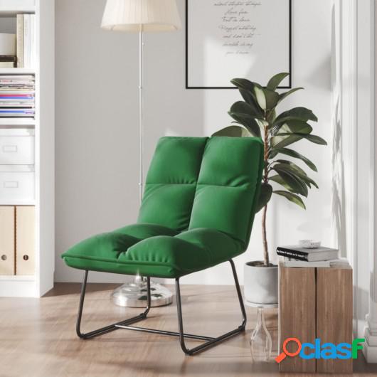 Silla de descanso con estructura de metal terciopelo verde