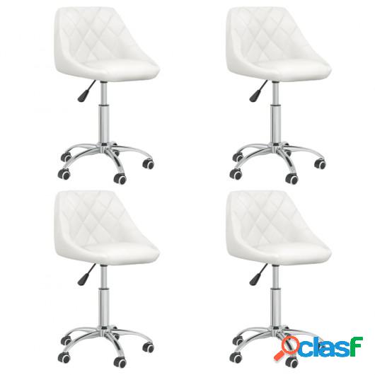 Sillas de comedor giratorias 4 unidades cuero sintético