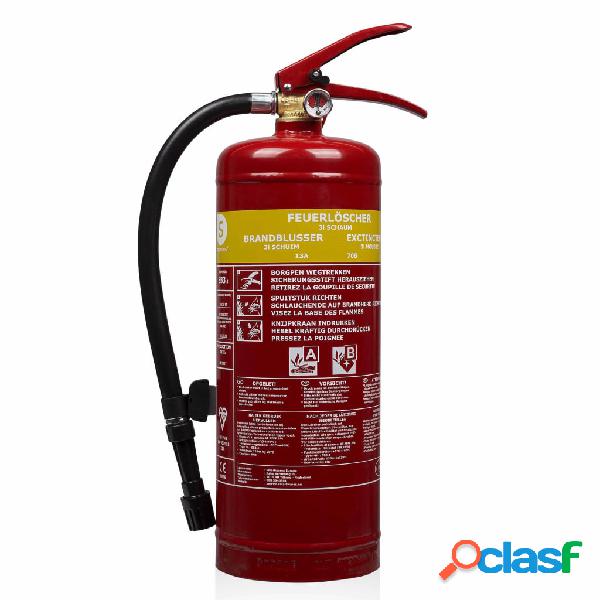 Smartwares Extintor de espuma 3 L clase AB acero FEX-15230