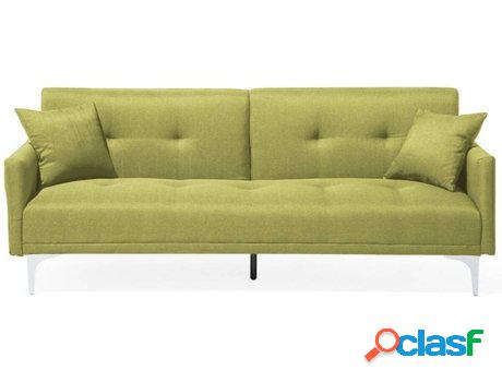 Sofá Cama BELIANI Lucan (Verde - Poliéster -84x190x78 cm)
