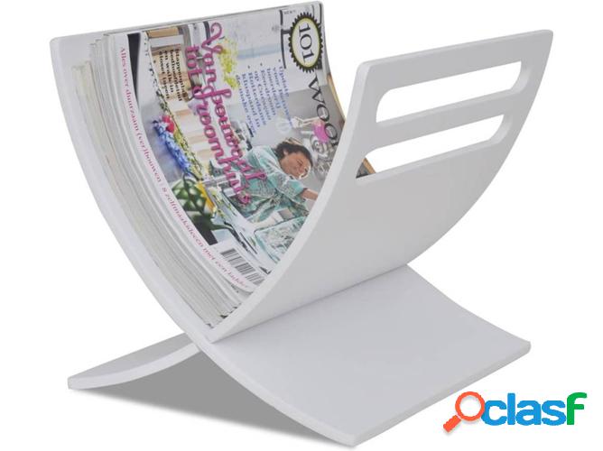 Soporte de Madera para libros VIDAXL Blanco