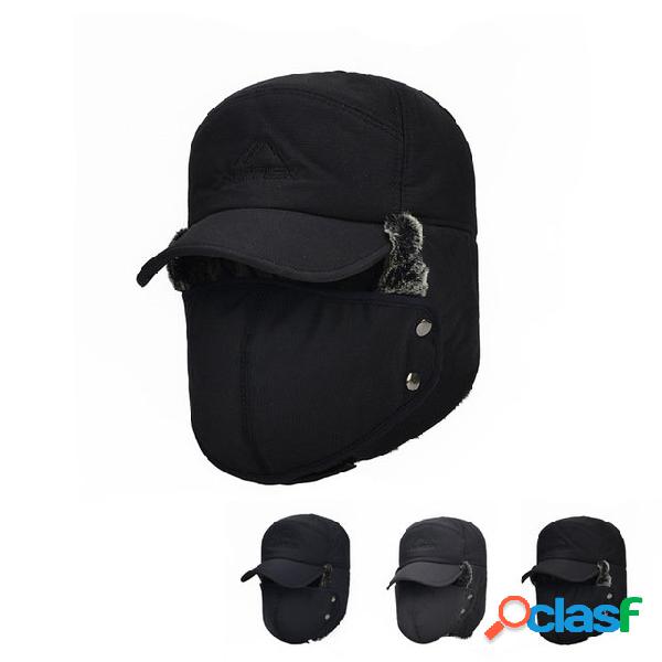 Trampero de hombre Sombrero Algodón Sombrero Orejeras de