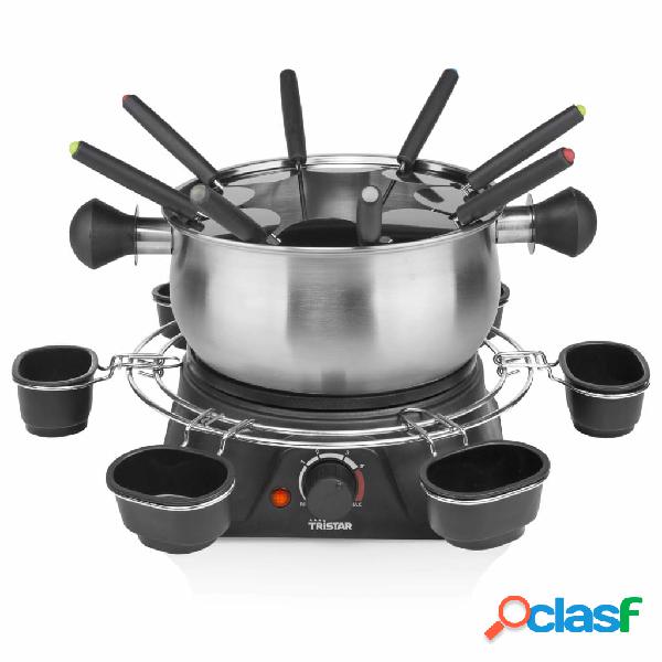Tristar Juego de fondue familiar acero inoxidable 1400 W 1,3