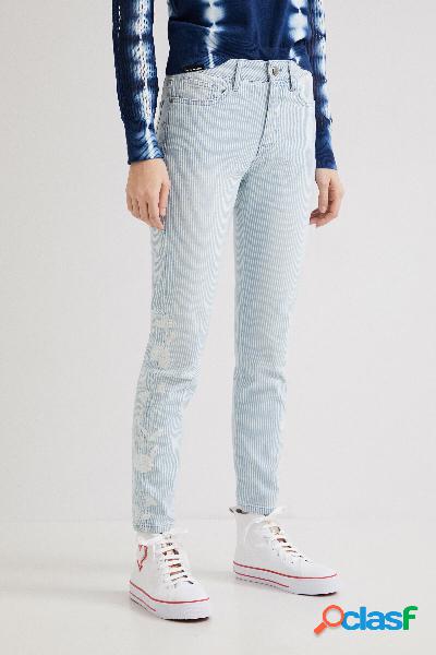 Vaquero Skinny de rayas