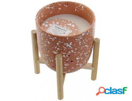 Vela HOGAR Y MÁS Cera De Loza Madera Diseño Terrazo