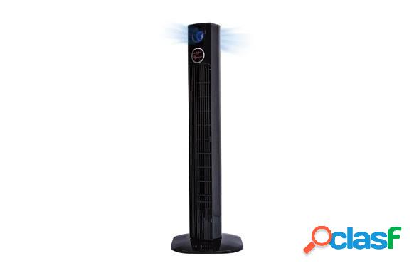 Ventilador de torre negro 96cm con mando y luz Sonedas